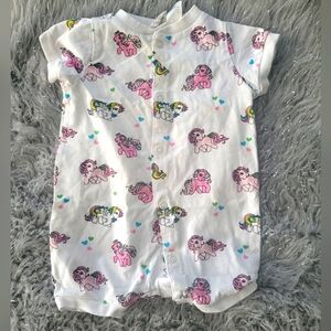 Baby Girls 2015 H&M My Little Pony Hasbro White One Piece Romper Outfit SZ NB